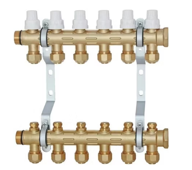 Automatic/Manual Control Brass Floor Heating Valve Manifold
