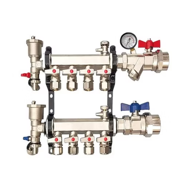 Automatic/Manual Control Brass Floor Heating Valve Manifold