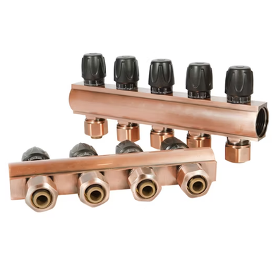 Stainless Steel & Brass Radiant Heat Valve Manifold